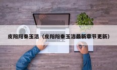 皮阳阳秦玉洁（皮阳阳秦玉洁最新章节更新）